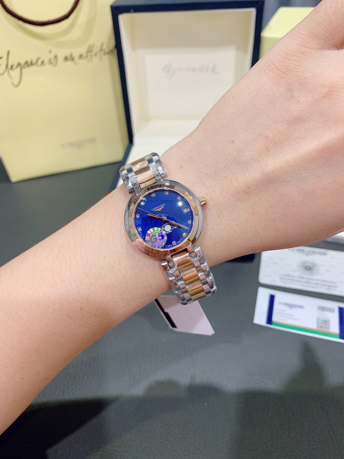 大販売 longines の 時計激安通販 ウォッチ ドルチェヴィータ 優雅 カジュアル シンプル 高級感 ブルー_6
