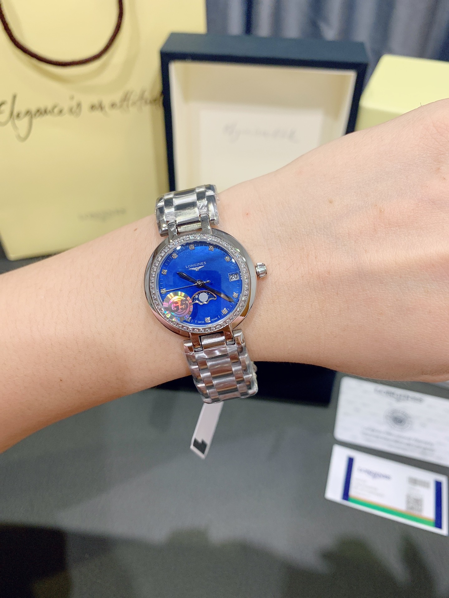 大販売 longines の 時計激安通販 ウォッチ ドルチェヴィータ 優雅 カジュアル シンプル 高級感 ブルー_7