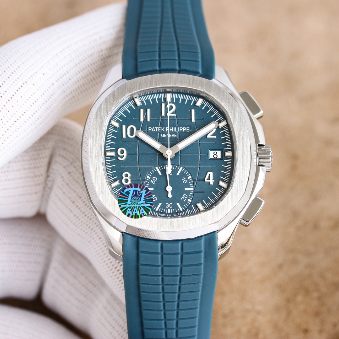 Aquanaut パテックのアクアノートコピー 紳士ウォッチ 腕時計 ハンサム ゴムバンド 5968A-001 ブルー_1
