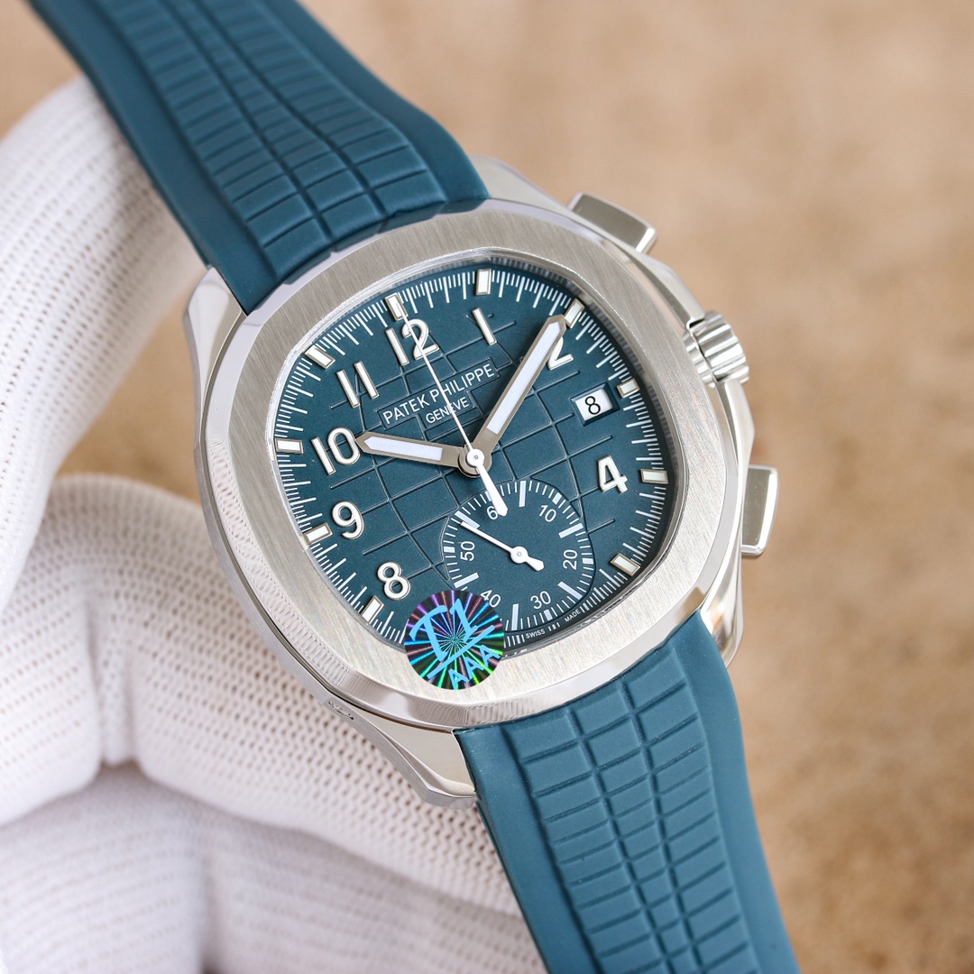 Aquanaut パテックのアクアノートコピー 紳士ウォッチ 腕時計 ハンサム ゴムバンド 5968A-001 ブルー_3