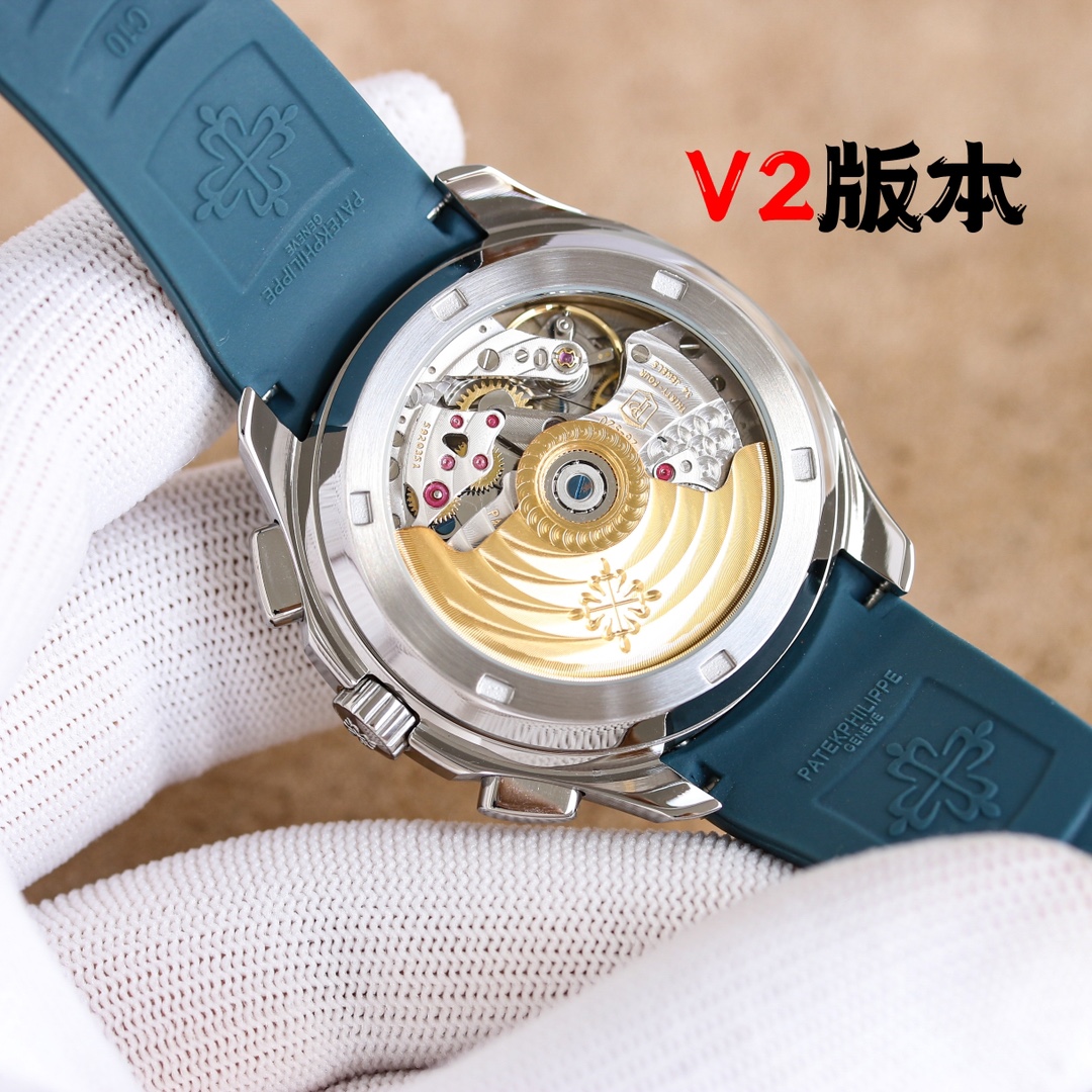 Aquanaut パテックのアクアノートコピー 紳士ウォッチ 腕時計 ハンサム ゴムバンド 5968A-001 ブルー_7