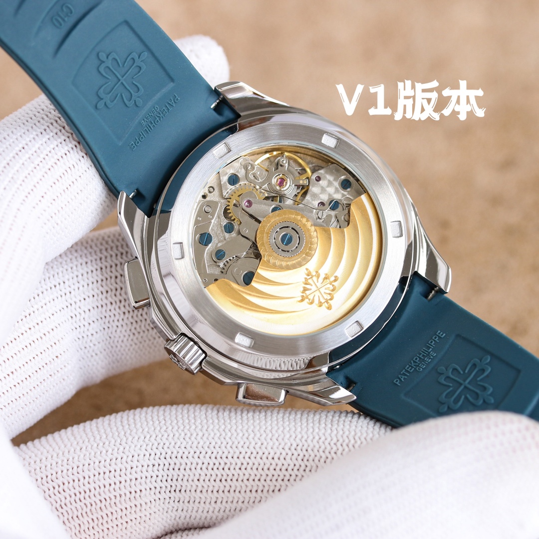 Aquanaut パテックのアクアノートコピー 紳士ウォッチ 腕時計 ハンサム ゴムバンド 5968A-001 ブルー_9