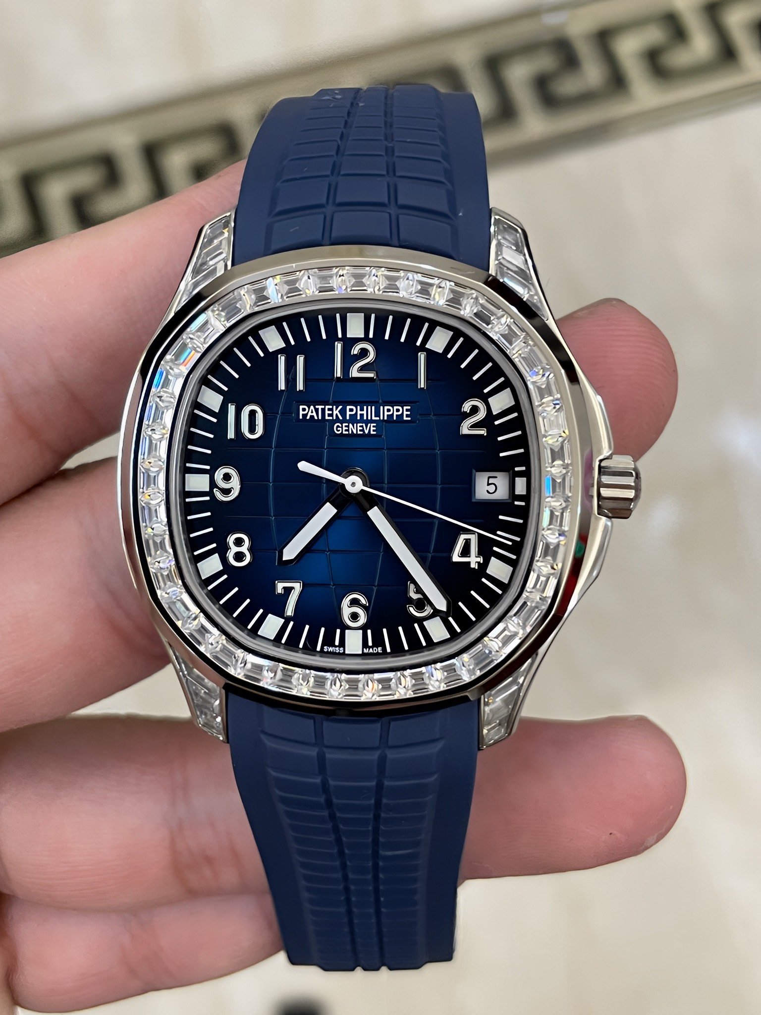 Aquanaut 激安 パテックフィリップ アクアノート ステンレス偽物 紳士 ウォッチ 腕時計 ダイヤ飾り 5167/300G ブルー_2