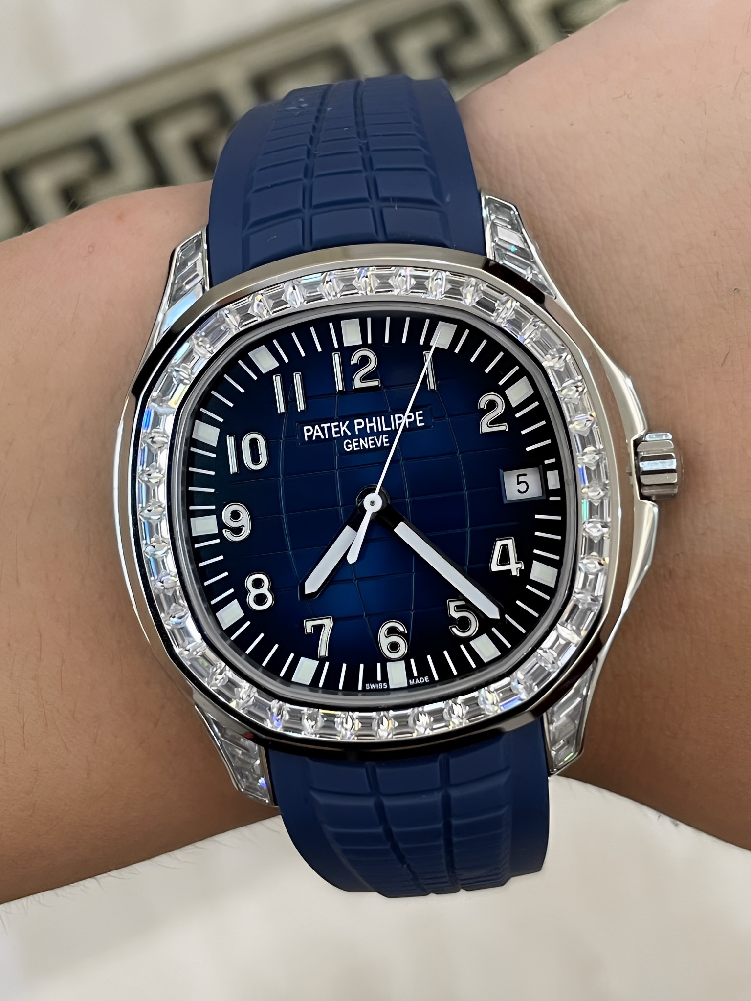 Aquanaut 激安 パテックフィリップ アクアノート ステンレス偽物 紳士 ウォッチ 腕時計 ダイヤ飾り 5167/300G ブルー_4