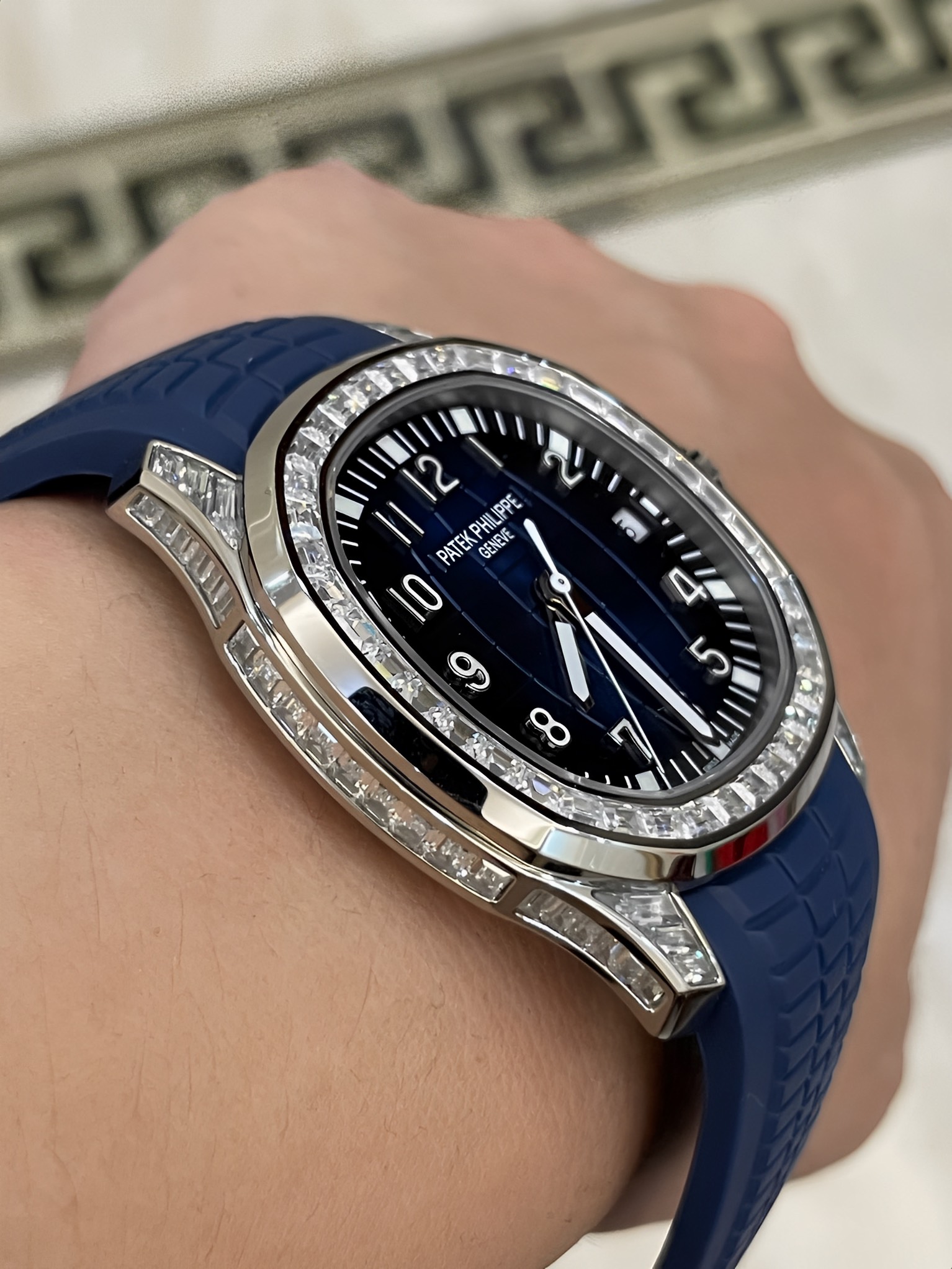 Aquanaut 激安 パテックフィリップ アクアノート ステンレス偽物 紳士 ウォッチ 腕時計 ダイヤ飾り 5167/300G ブルー_7