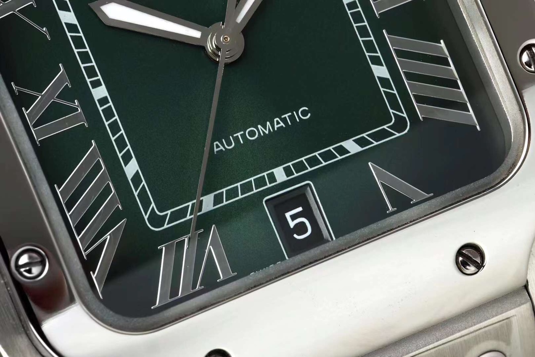 華やかなサントスドゥカルティエ ネックレス ブログコピー  腕時計 ウォッチ スチールバンド グリーン_5