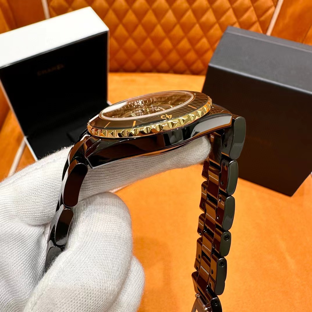 j12 シャネル 時計コピー シンプル ウォッチ 防水 腕時計 薄い ファッション レディース ブラック_6