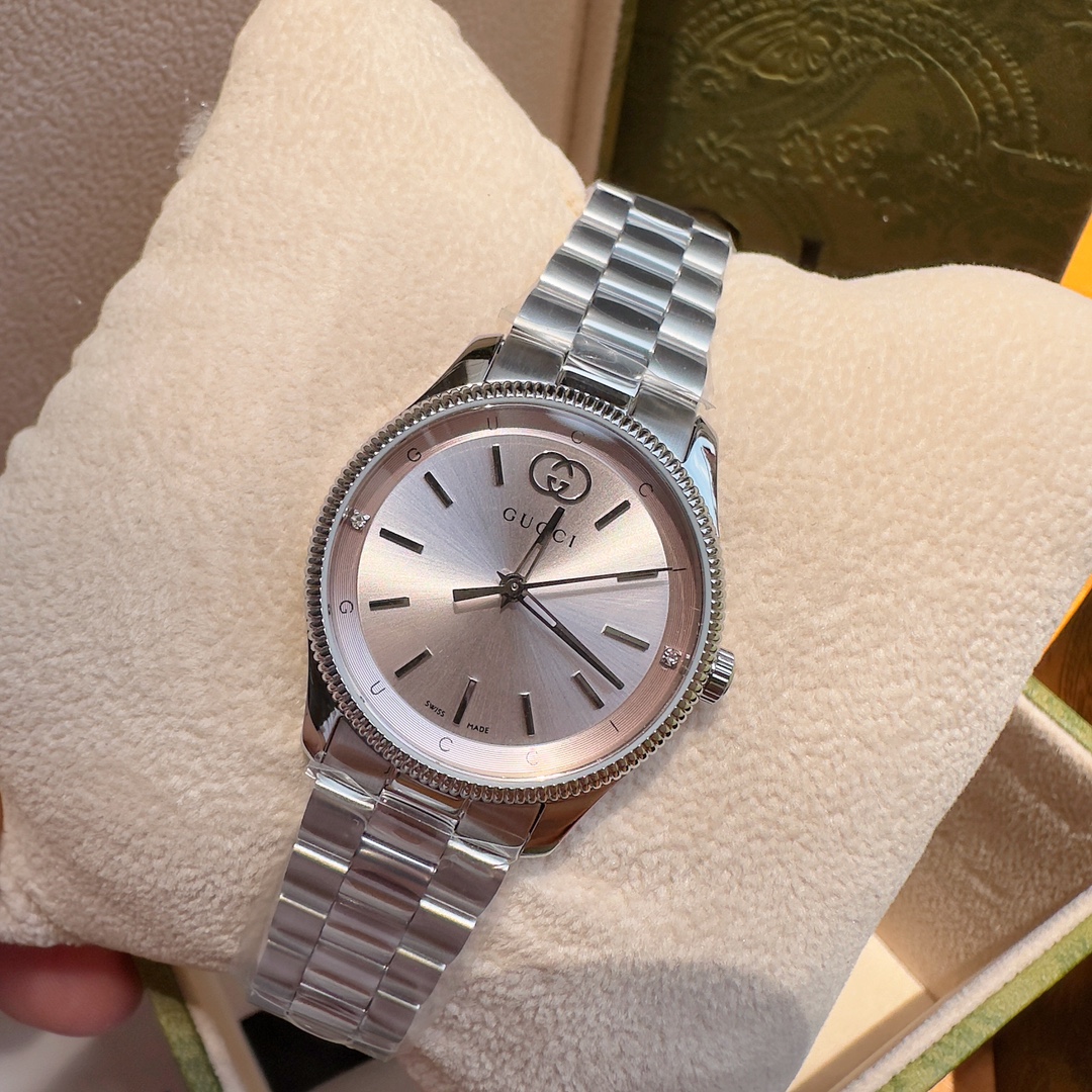 グッチ腕時計激安通販 ウォッチ 防水 G-TIMELESS シンプル スチールバンド ホワイト_2