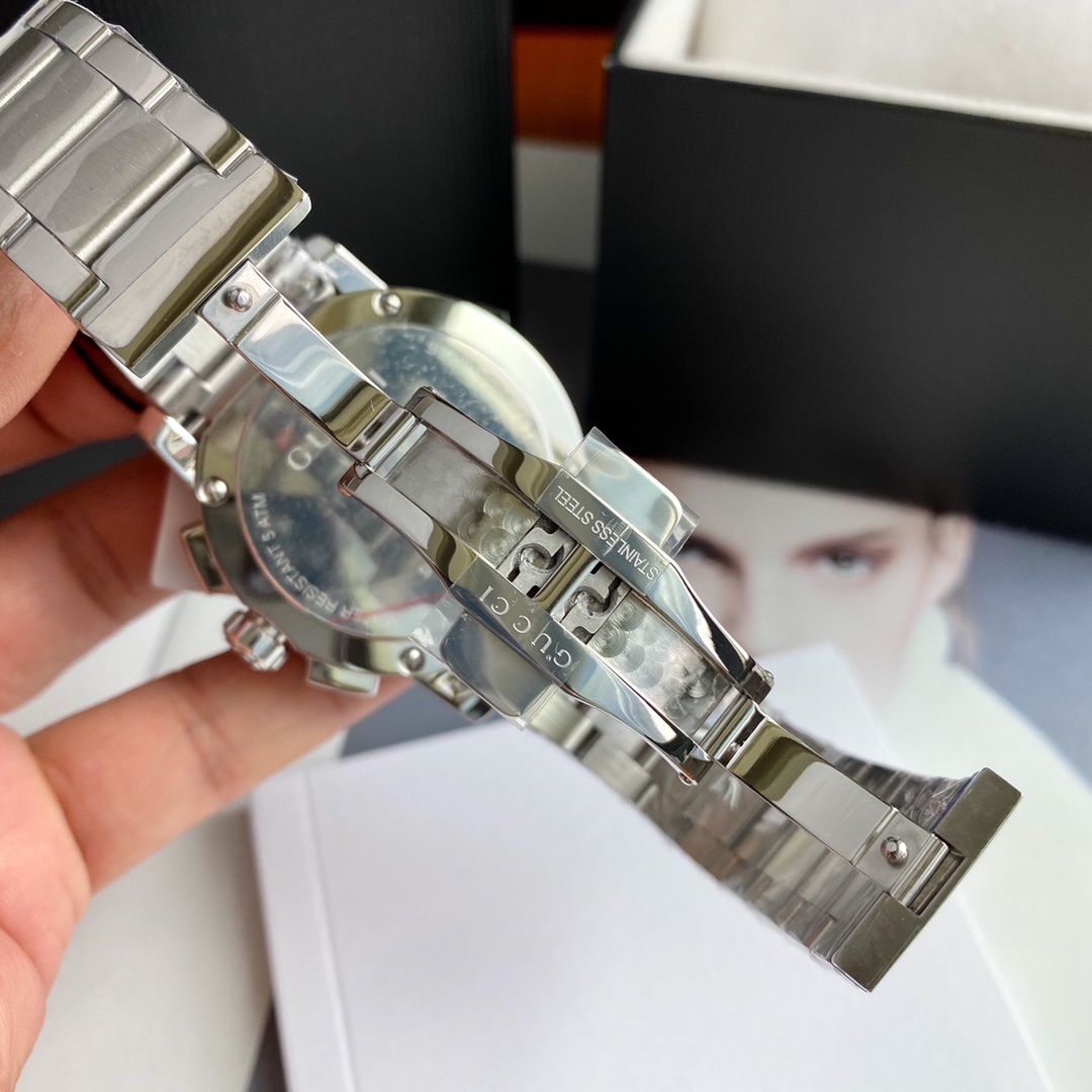 グッチ腕時計 メンズコピー 防水 ウォッチ レザー  Gタイムレス ハンサム 紳士 ホワイト_9