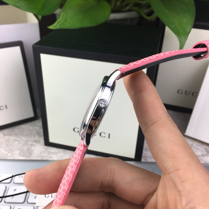 グッチ 時計 一覧偽物 シンプル  腕時計 防水 ウォッチ 蛇プリント  Gタイムレス 本革 ピンク_8