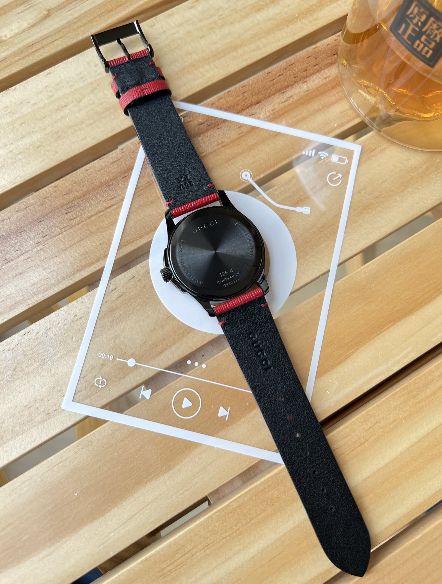 グッチ腕時計買取価格偽物 ファッション ウォッチ  Gタイムレス 優雅 ビジネス 防水 プリント レッド_4