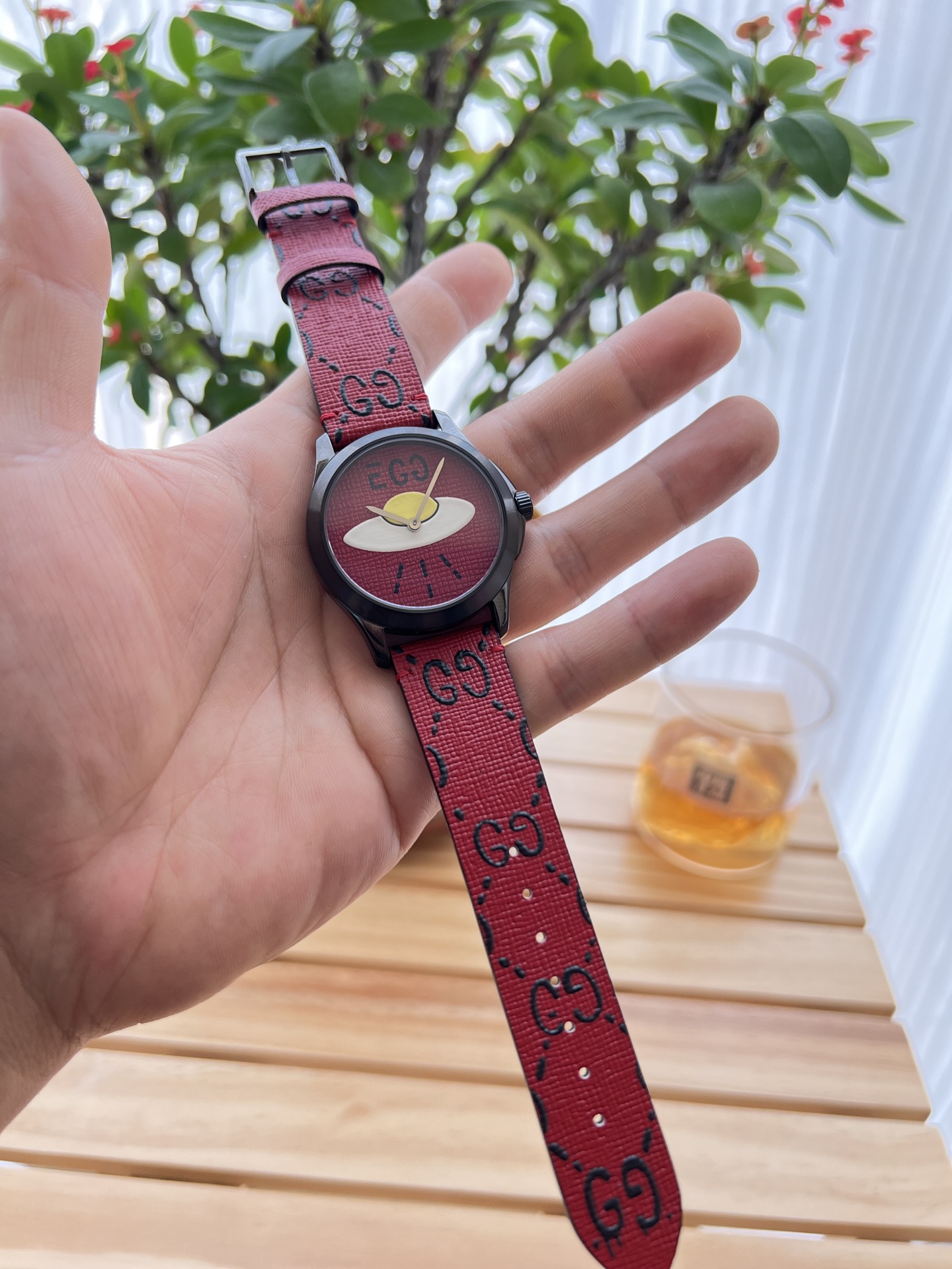 グッチ腕時計買取価格偽物 ファッション ウォッチ  Gタイムレス 優雅 ビジネス 防水 プリント レッド_9