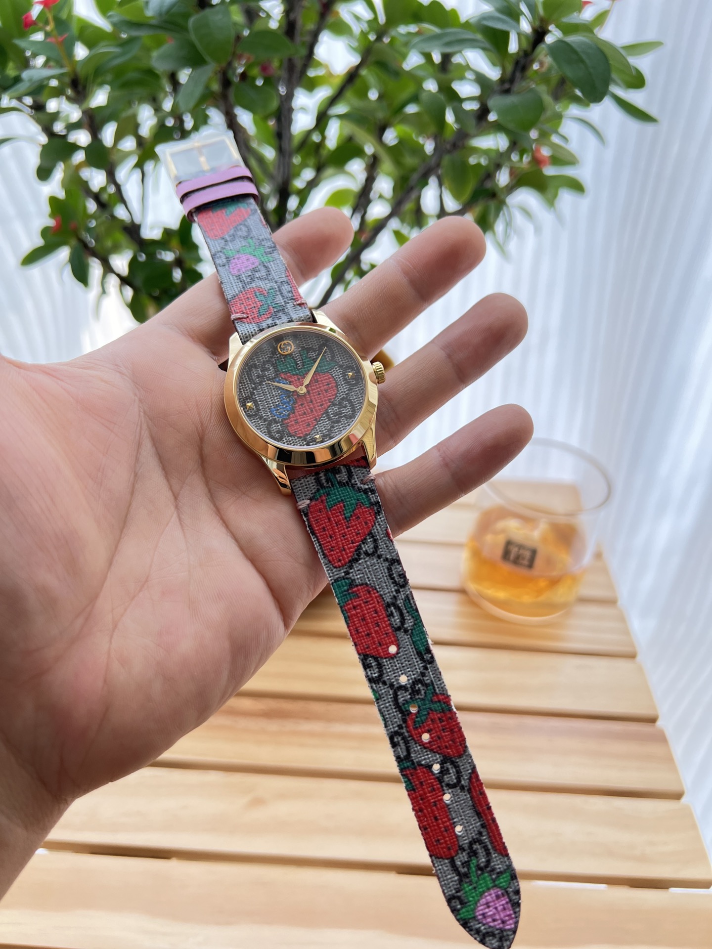 グッチ腕時計電池交換スーパーコピー ファッション ウォッチ  Gタイムレス 優雅 防水 プリント ピンク_9