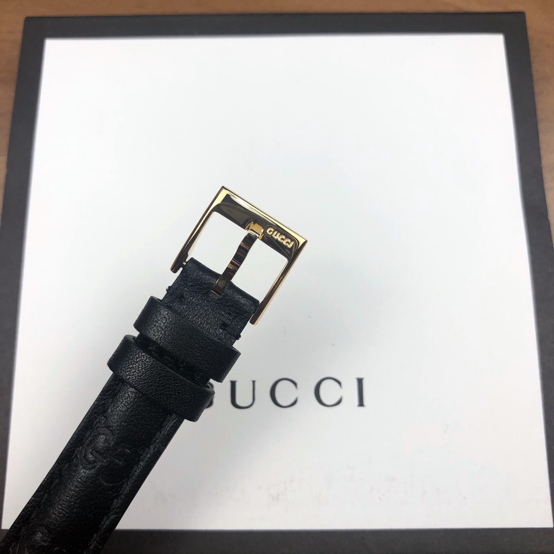 新作品 グッチ腕時計 電池交換スーパーコピー ファッション ウォッチ  Gタイムレス レザー ブラック_9