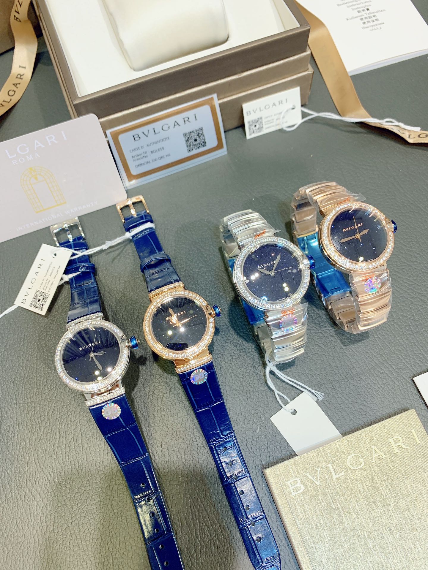 腕時計 ブルガリブルガリ偽物 ルチェア 防水 優雅 ウォッチ スチールバンド ダイヤ飾り ゴールドケース_9