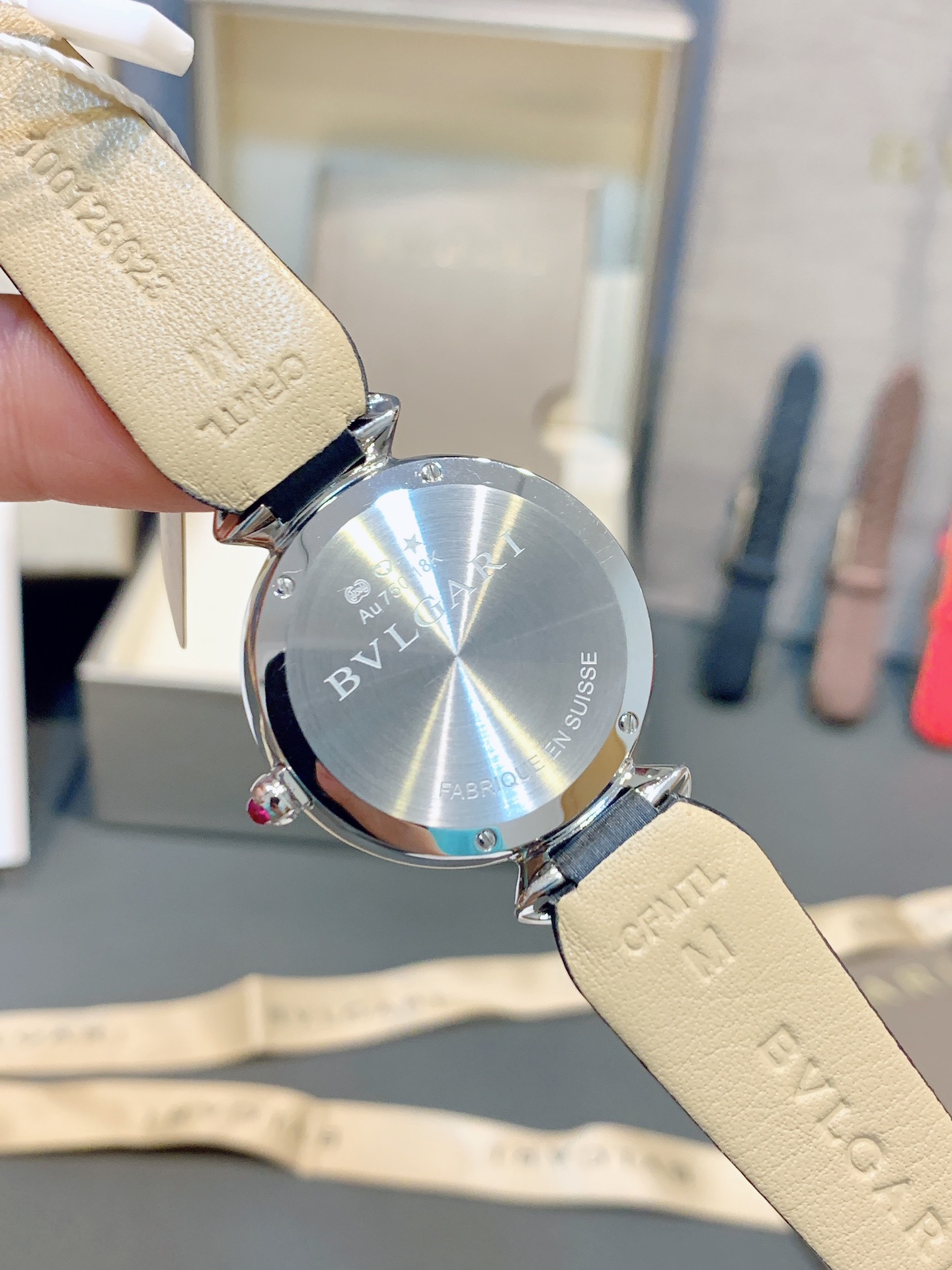 BVLGARI ブルガリ 時計 モテ るコピー ウォッチ ディーヴァズ ドリーム 防水 優雅 レザー ダイヤモンド飾り ブルー_5
