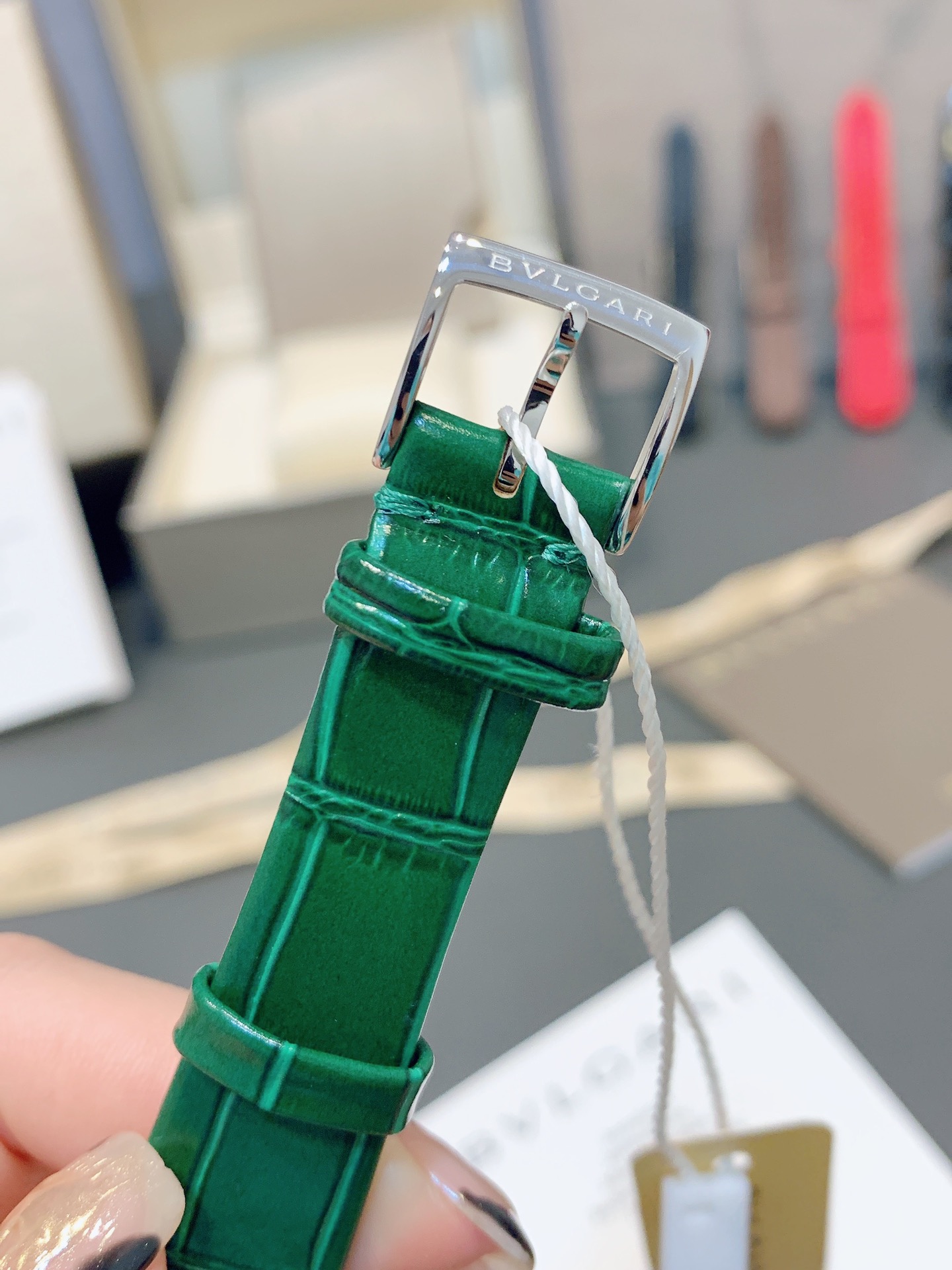 ブルガリ 時計 レディース ブレスレットコピー ウォッチ ディーヴァズ ドリーム ダイヤモンド グリーンバンド_3