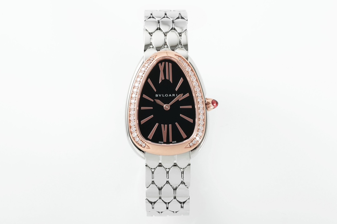 BVLGARI ブルガリ 時計 モテ るコピー ダイヤモンド飾り 魅力 セルペンティ ウォッチ 蛇かたち ブラック_1