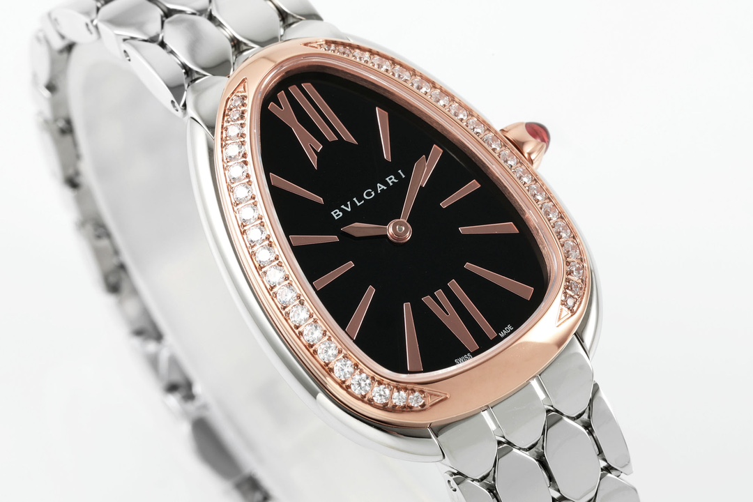 BVLGARI ブルガリ 時計 モテ るコピー ダイヤモンド飾り 魅力 セルペンティ ウォッチ 蛇かたち ブラック_2