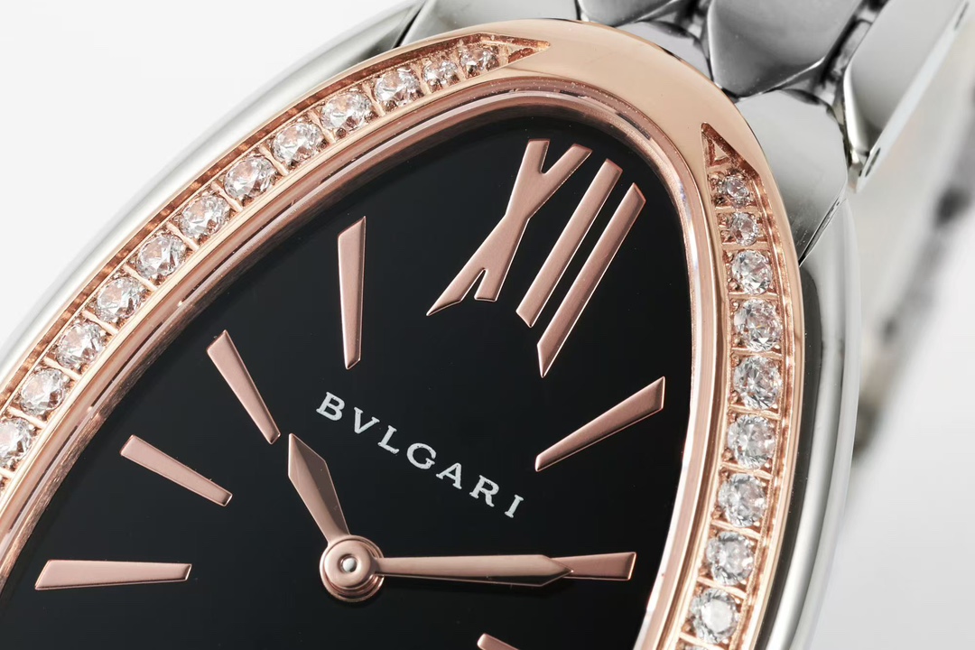 BVLGARI ブルガリ 時計 モテ るコピー ダイヤモンド飾り 魅力 セルペンティ ウォッチ 蛇かたち ブラック_5