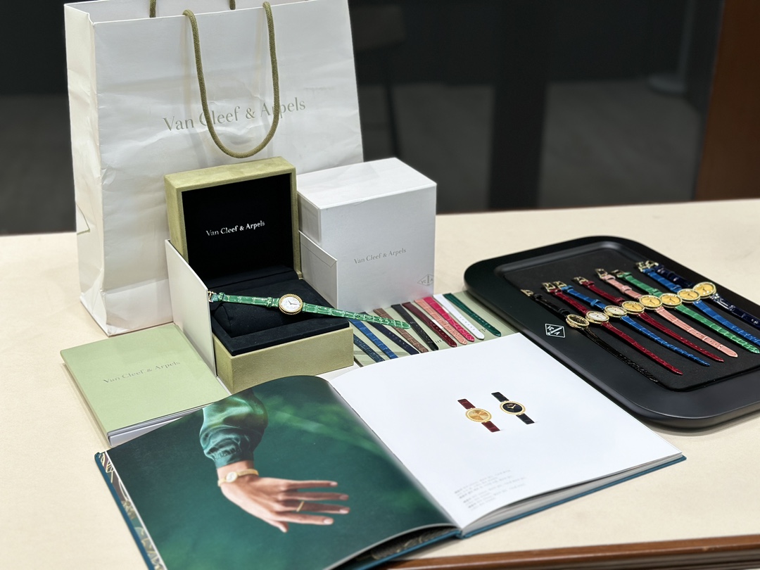 人気流行品 ヴァンクリーフ&アーペル 本社偽物 腕時計 ウォッチ ペルレ ファッション感 グリーン_3
