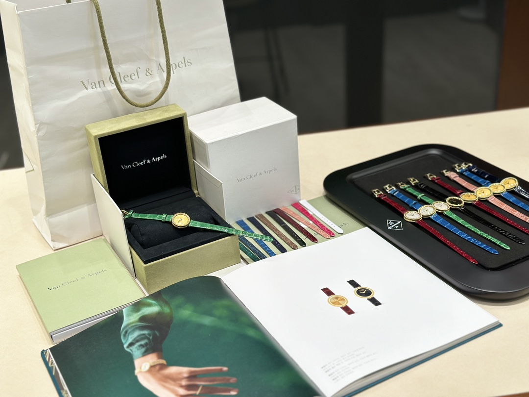 数量限定の爆買 ヴァンクリーフ&アーペル ロゴコピー 腕時計 ウォッチ ペルレ 優雅レディ グリーン_3