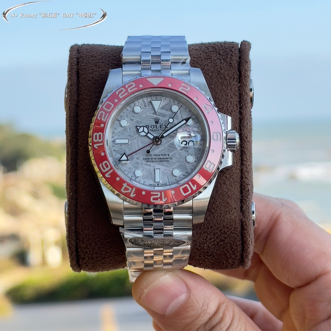 超人気 ロレックス gmt マスター 2 買取コピー ウォッチ 夜光 防水 スチールバンド レッド_1