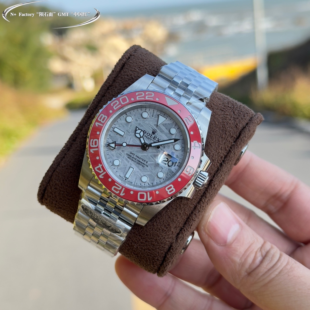 超人気 ロレックス gmt マスター 2 買取コピー ウォッチ 夜光 防水 スチールバンド レッド_2