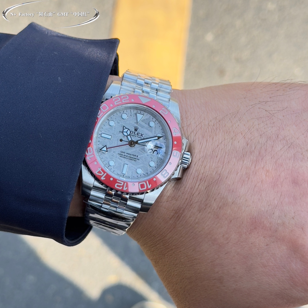超人気 ロレックス gmt マスター 2 買取コピー ウォッチ 夜光 防水 スチールバンド レッド_3