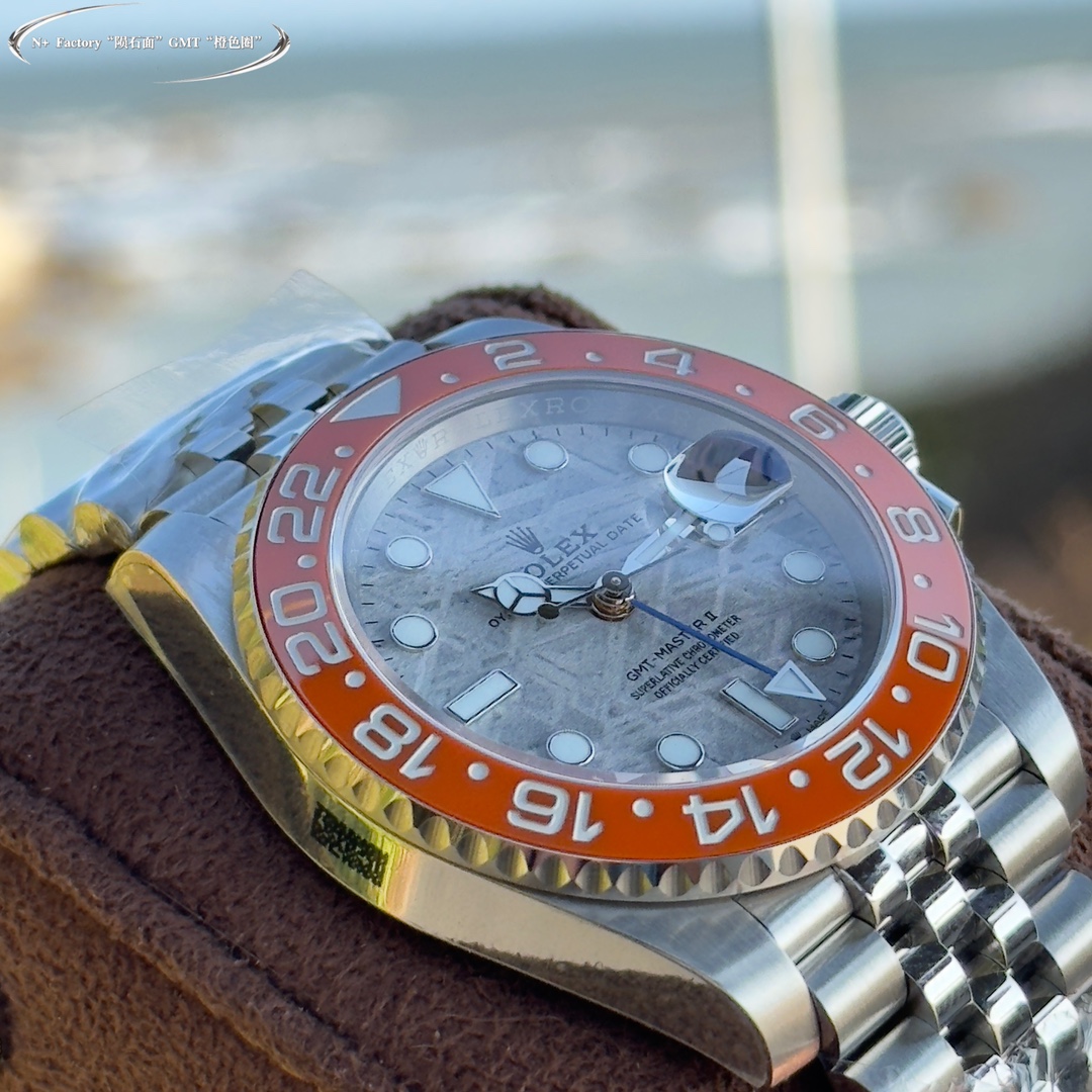 超人気 ロレックス gmt マスター 2スーパーコピー ウォッチ 夜光 防水 スチールバンド 高級品 オレンジ色_7