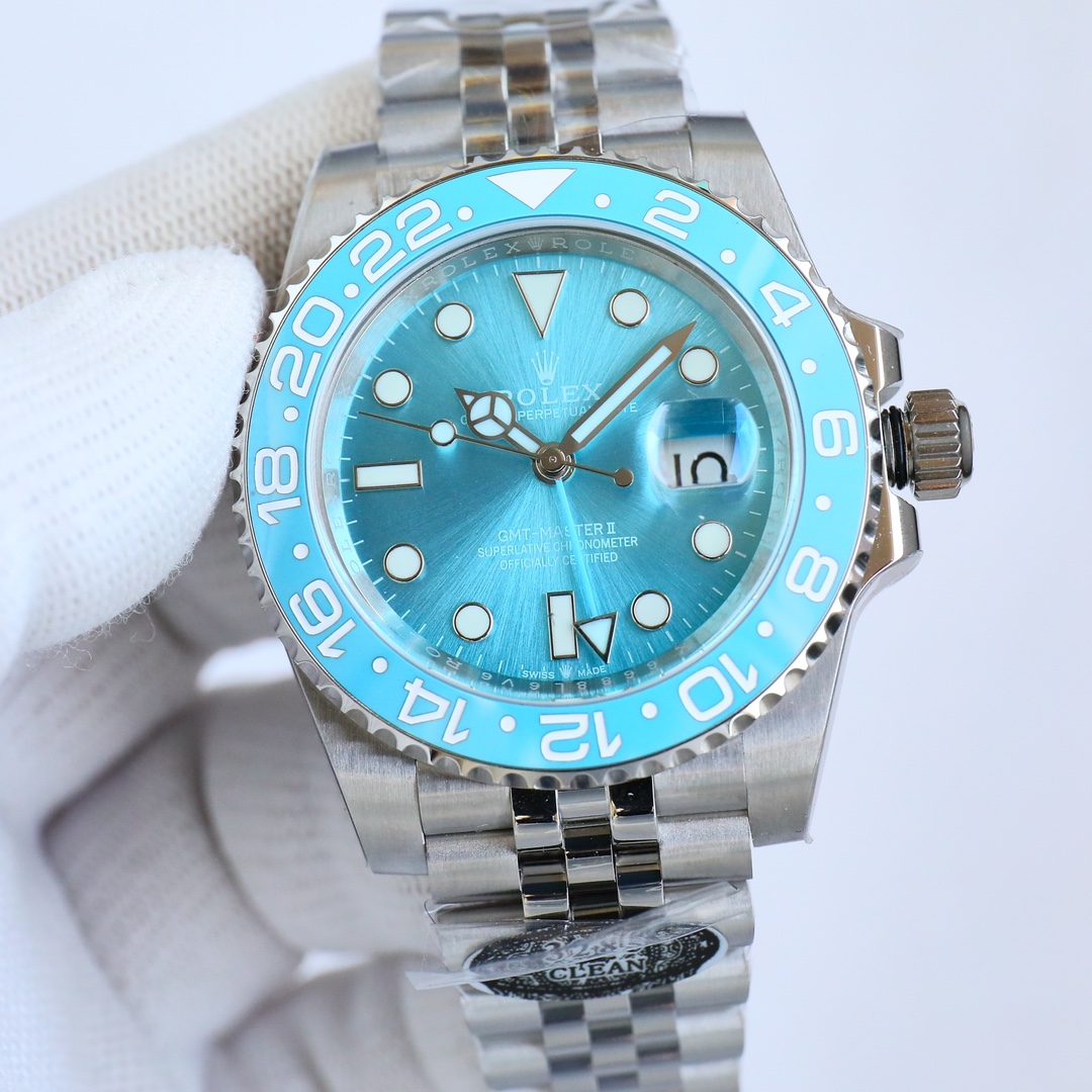 個性的な ロレックス gmt マスター 2 買取 価格偽物 ウォッチ 夜光 防水 スチールバンド 上質 メンズ ブルー_2