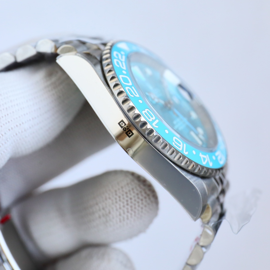 個性的な ロレックス gmt マスター 2 買取 価格偽物 ウォッチ 夜光 防水 スチールバンド 上質 メンズ ブルー_4