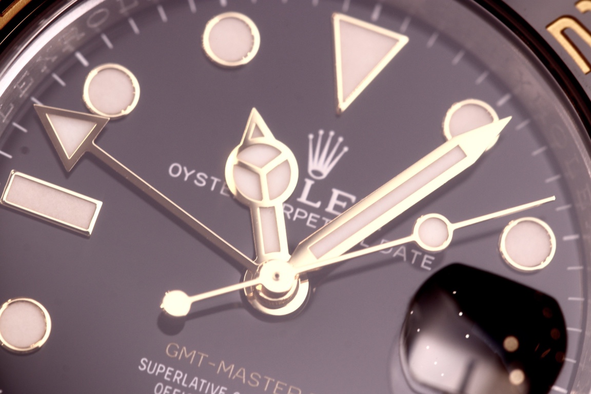 ROLEX gmt マスター 2 ペプシ 買取偽物 夜光 防水 ウォッチ スチールバンド アップル品 ブラック_6