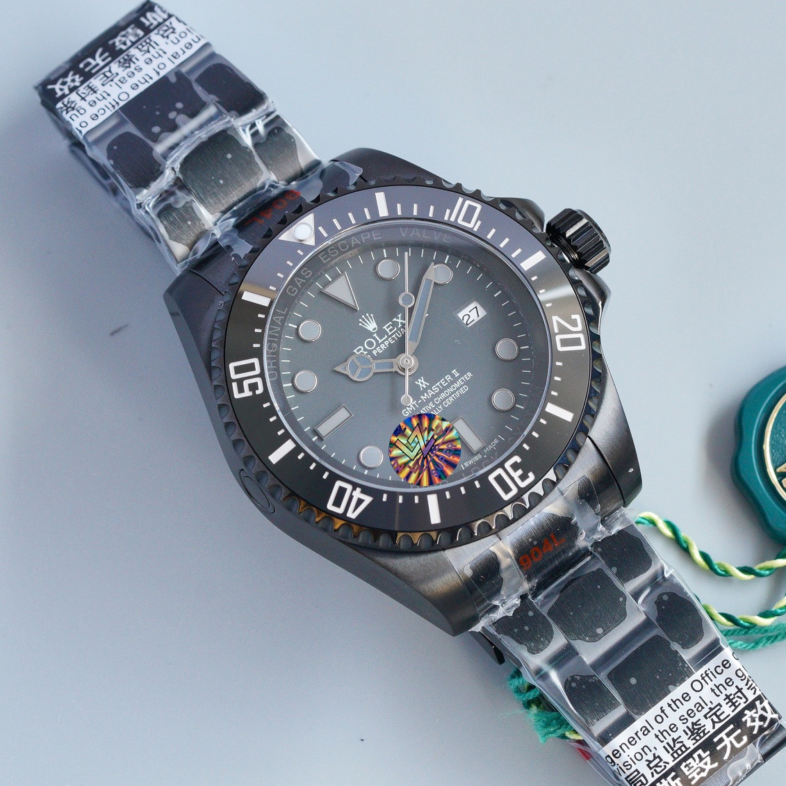 ROLEX アップル品 ロレックス gmt 買取 価格コピー 夜光 防水 ウォッチ スチールバンド ブラック_2