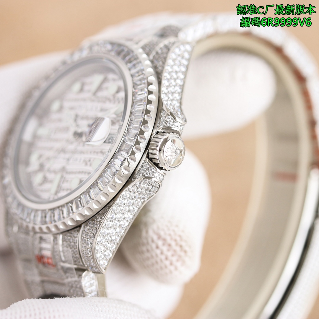 ROLEX gmt マスター 2 定価スーパーコピー ダイヤ飾り 夜光 防水 ウォッチ ダイヤバンド 高品質 多色可選_5