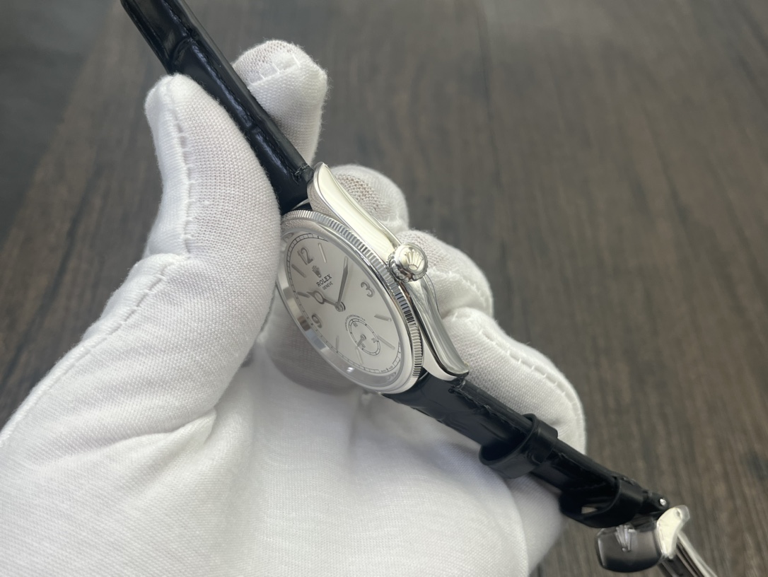 Rolex 1908 魅力的なロレックス オイスター パーペチュアル 価格コピー ウォッチ 腕時計 防水 シンプル レザー ホワイト_6