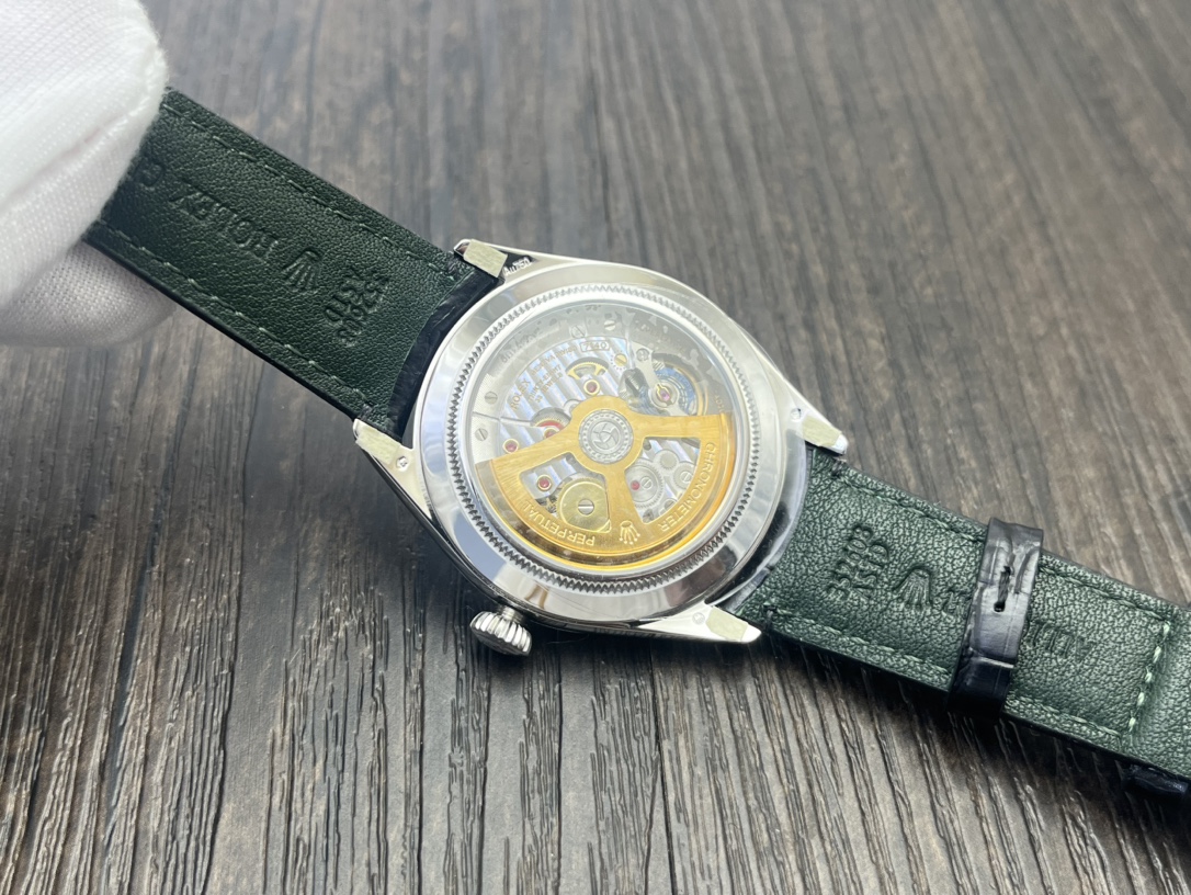 Rolex 1908 魅力的なロレックス オイスター パーペチュアル 価格コピー ウォッチ 腕時計 防水 シンプル レザー ホワイト_7
