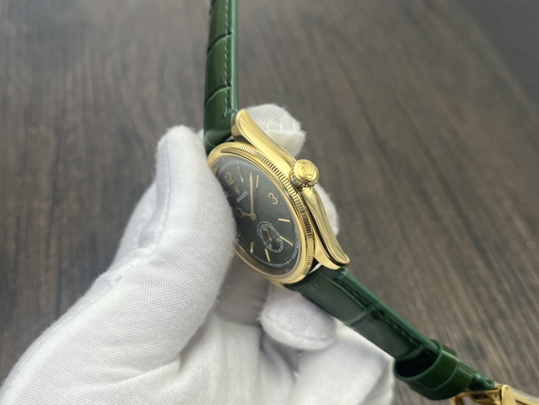 Rolex 1908 ロレックス オイスター パーペチュアル デイト偽物 ウォッチ 腕時計 防水 シンプル レザー グリーン_6