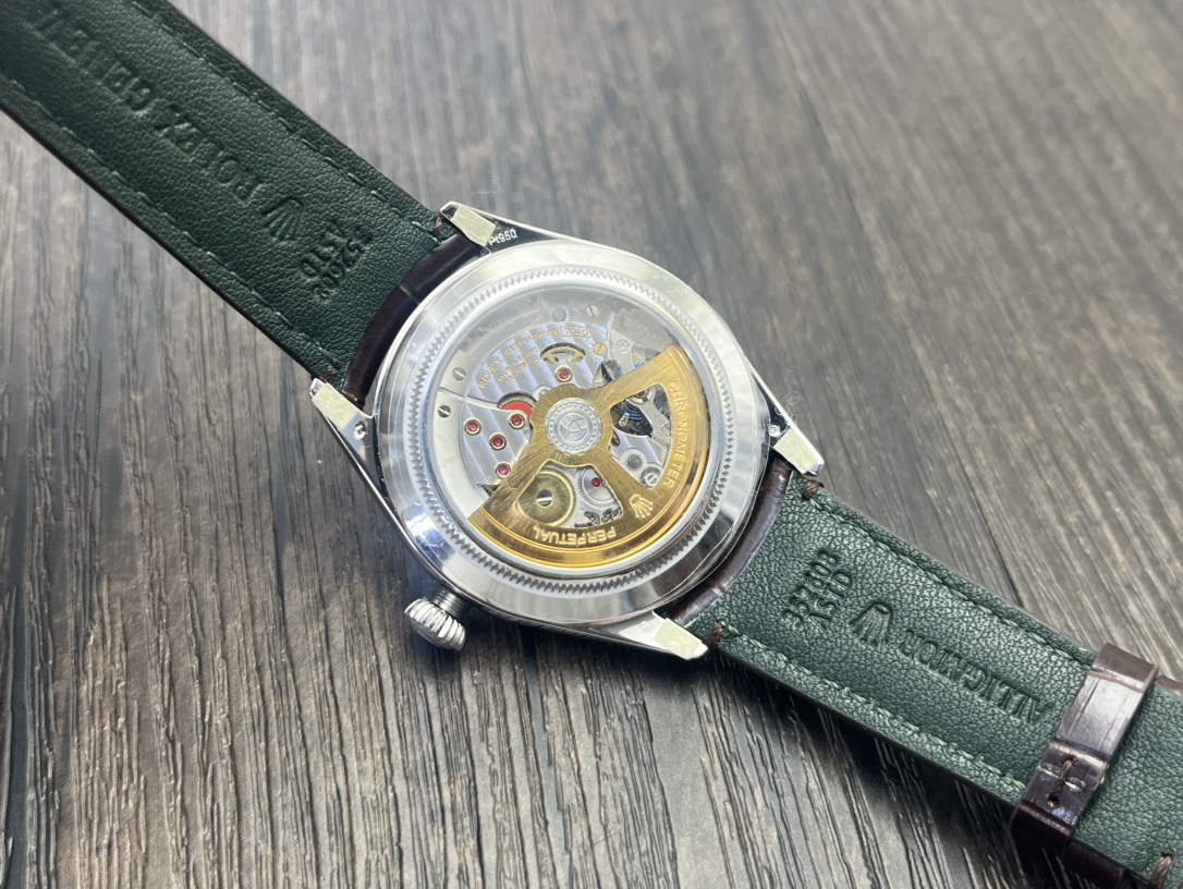 Rolex 1908 オイスター パーペチュアル デイトジャストコピー ウォッチ 腕時計 防水 シンプル レザー ブルー_7