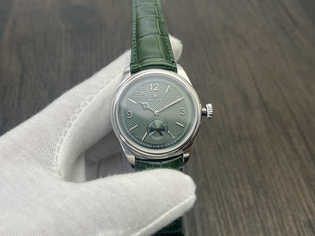Rolex 1908 お勧め品 オイスター パーペチュアル デイト激安通販 ウォッチ 腕時計 防水 シンプル レザー グリーン_1