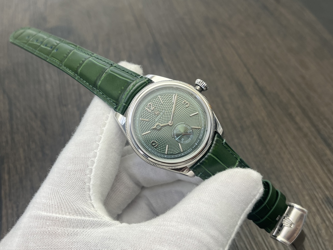 Rolex 1908 お勧め品 オイスター パーペチュアル デイト激安通販 ウォッチ 腕時計 防水 シンプル レザー グリーン_2