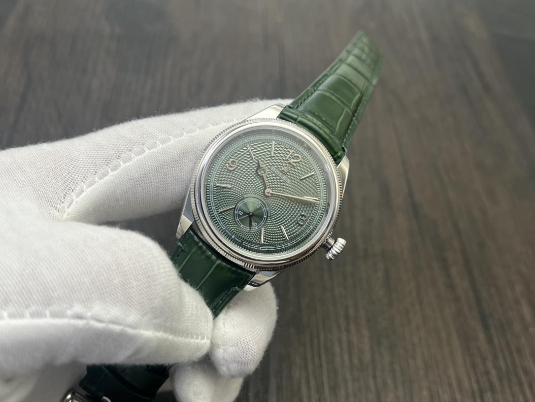 Rolex 1908 お勧め品 オイスター パーペチュアル デイト激安通販 ウォッチ 腕時計 防水 シンプル レザー グリーン_3