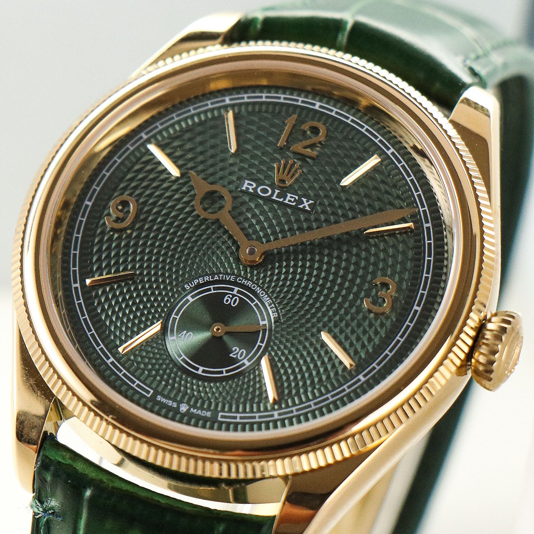 Rolex 1908 お洒落！オイスター パーペチュアル レディース偽物 ウォッチ 腕時計 防水 シンプル レザー グリーン_6