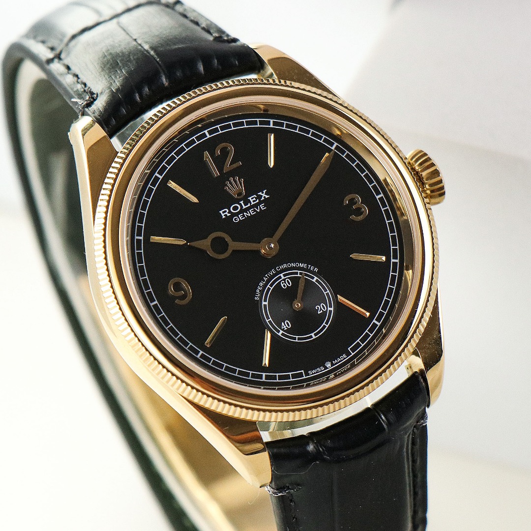 Rolex 1908 お洒落！ロレックス オイスター レディースコピー ウォッチ 腕時計 防水 シンプル レザー ブラック_3