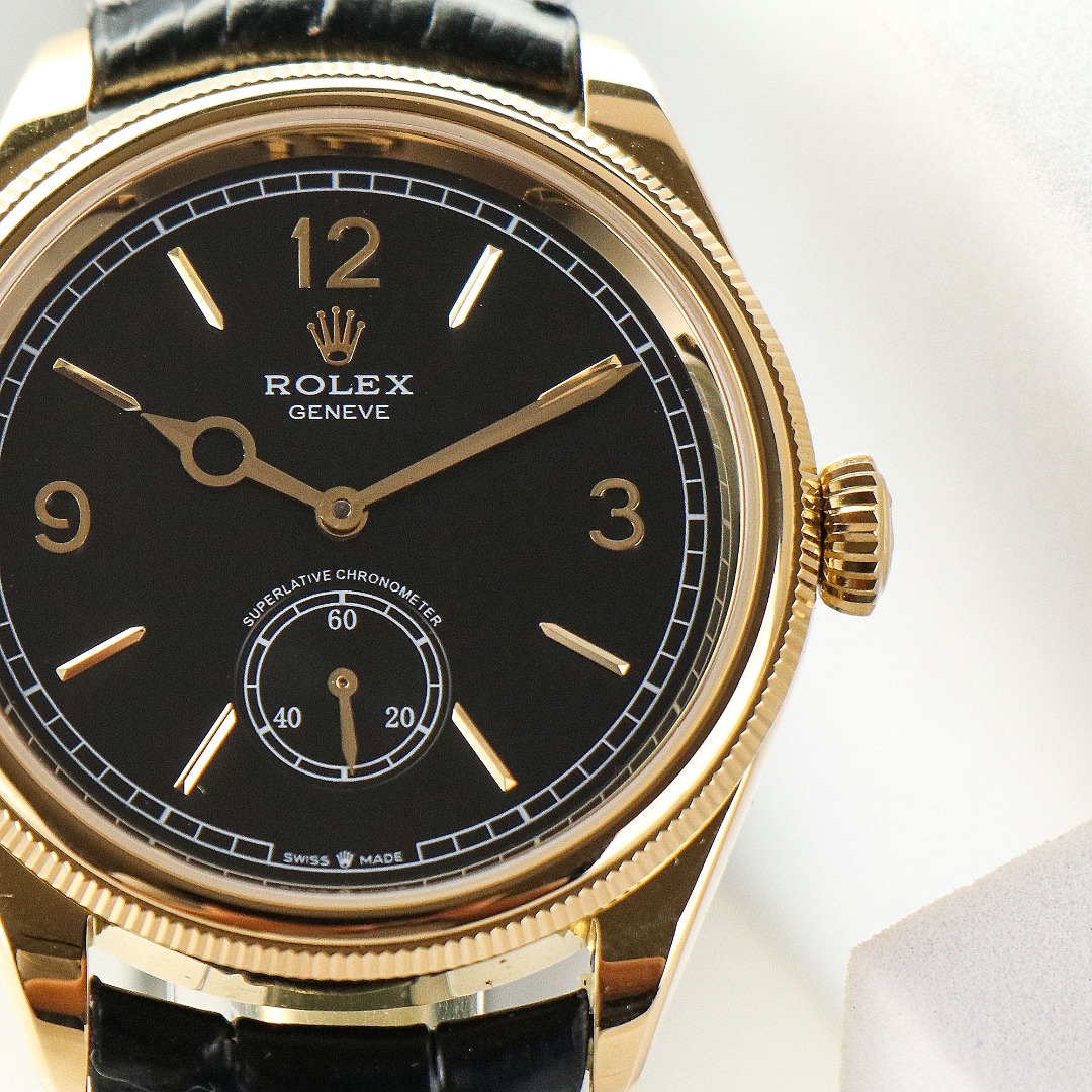 Rolex 1908 お洒落！ロレックス オイスター レディースコピー ウォッチ 腕時計 防水 シンプル レザー ブラック_6