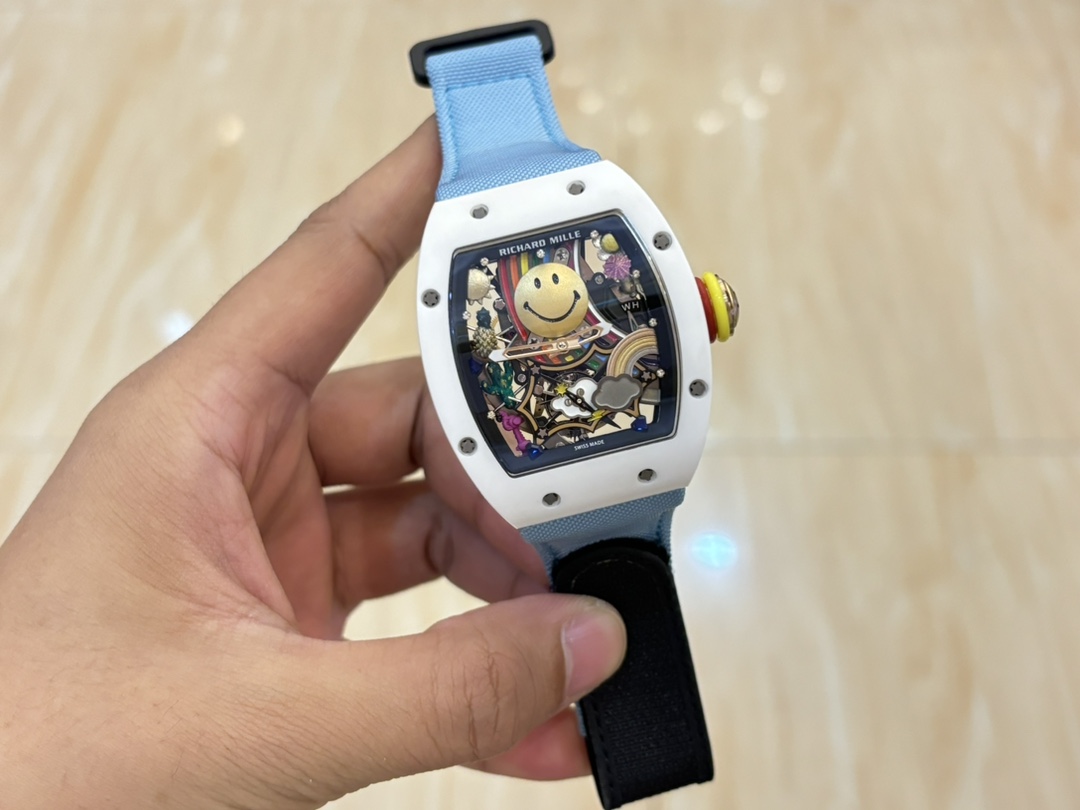 高級品 リシャールミルアップルウォッチコピー 腕時計 防水 トゥールビヨン RM 88 ブルー_1