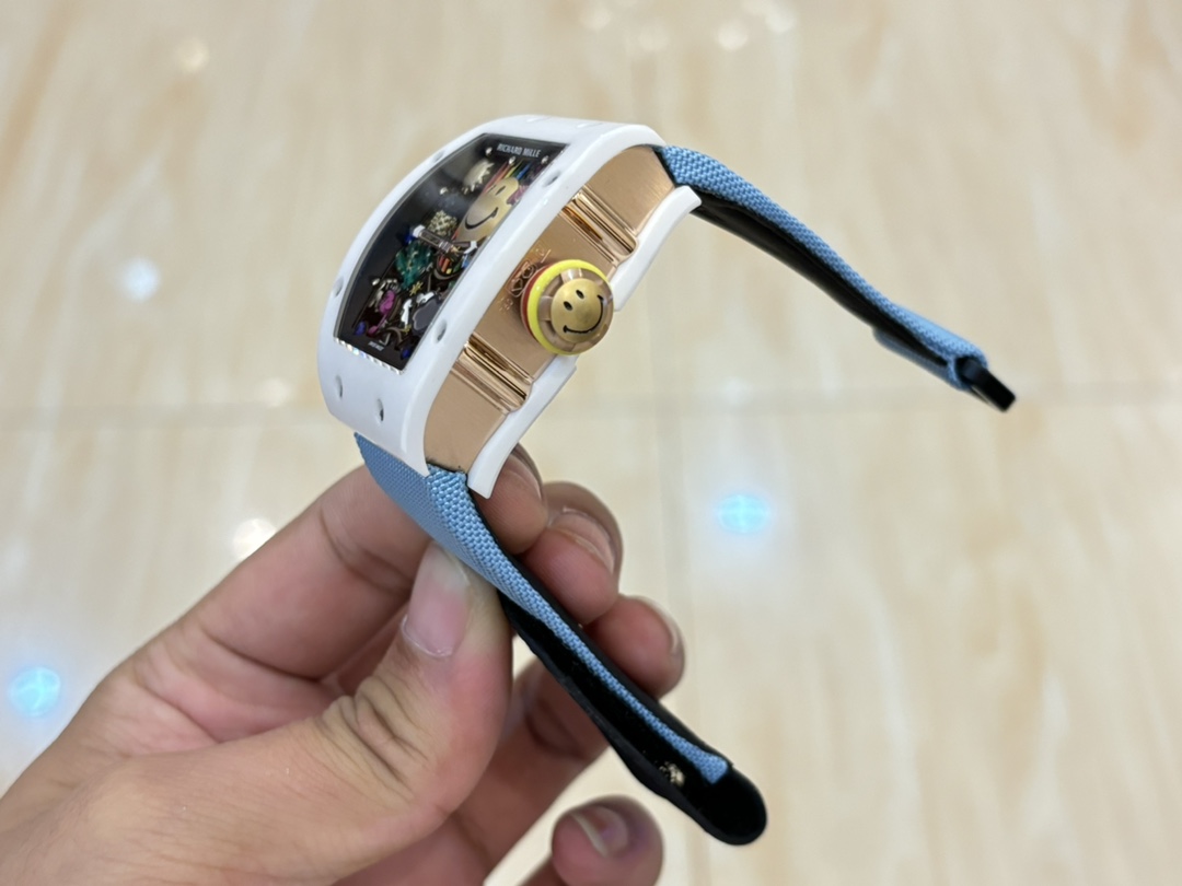高級品 リシャールミルアップルウォッチコピー 腕時計 防水 トゥールビヨン RM 88 ブルー_3