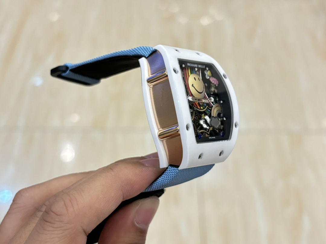 高級品 リシャールミルアップルウォッチコピー 腕時計 防水 トゥールビヨン RM 88 ブルー_4