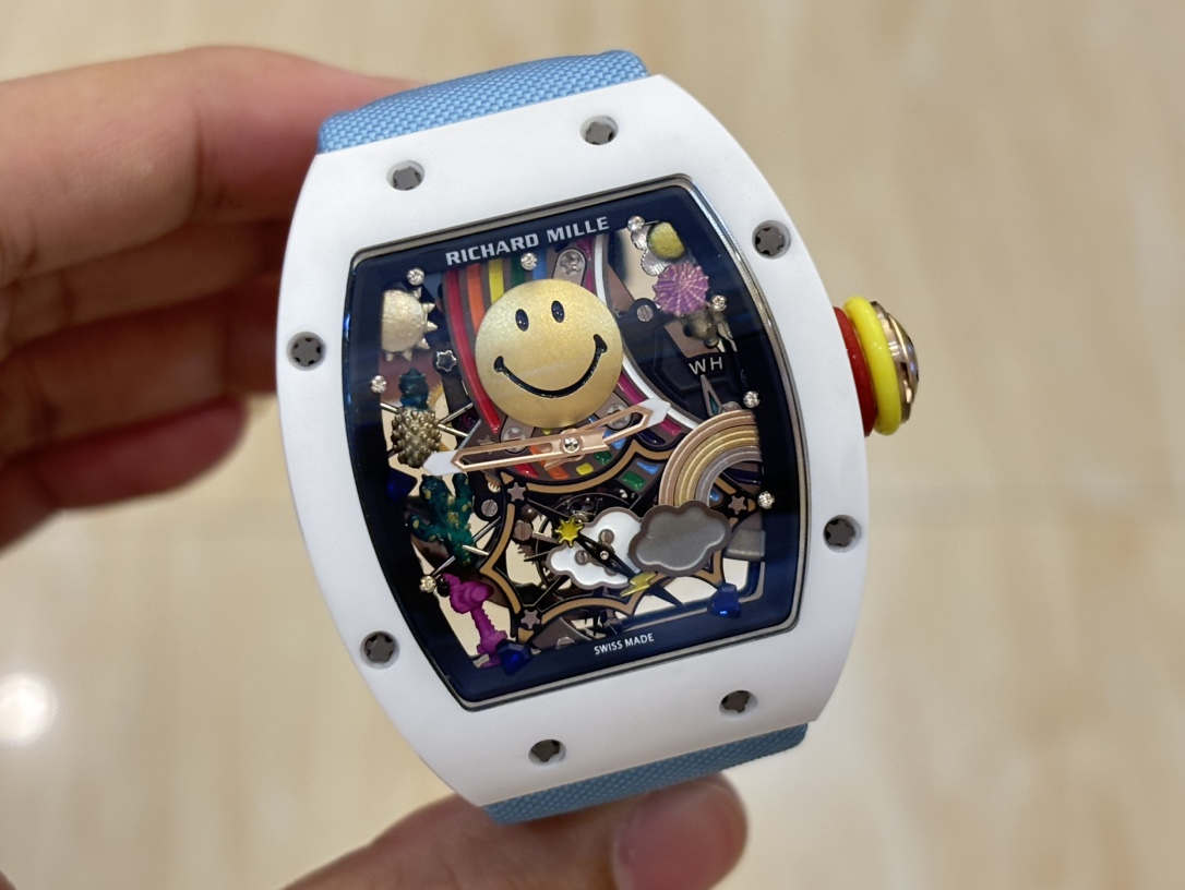 高級品 リシャールミルアップルウォッチコピー 腕時計 防水 トゥールビヨン RM 88 ブルー_5