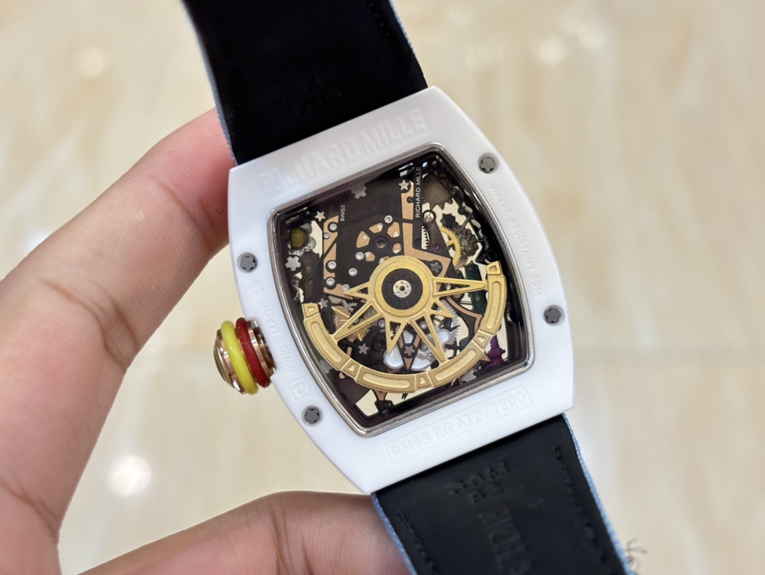高級品 リシャールミルアップルウォッチコピー 腕時計 防水 トゥールビヨン RM 88 ブルー_6